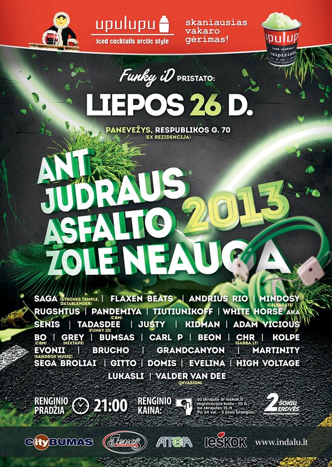 Ant Judraus Asfalto Žolė Neauga 2013