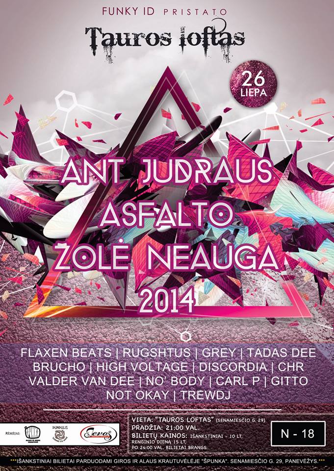 Ant Judraus Asfalto Žolė Neauga 2014